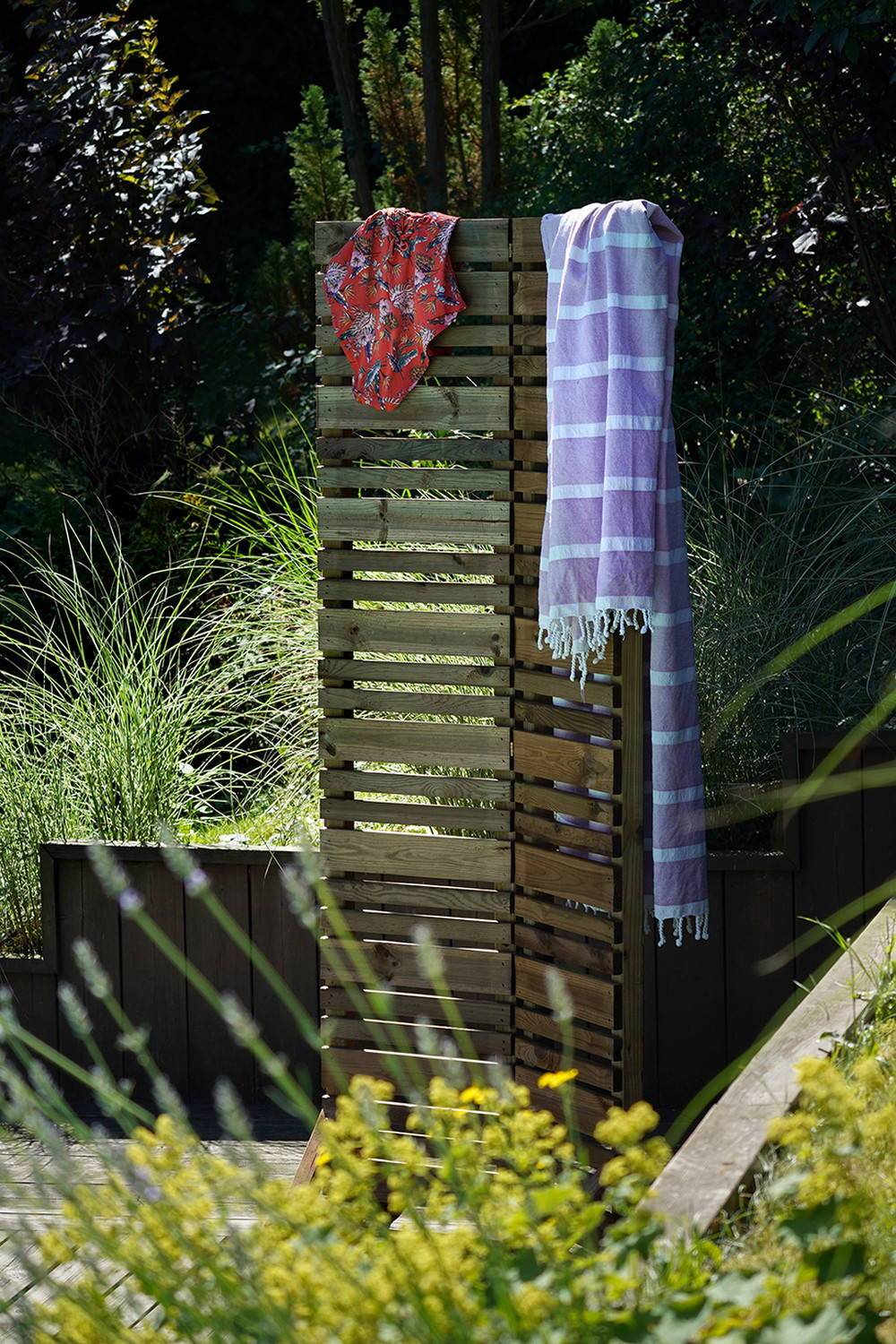 Jardipolys - Brise-vue pliant LIGN Z 80 x 180 cm, ép.1,6cm - pin classe 3 FSC ® Jardipolys - Image 3