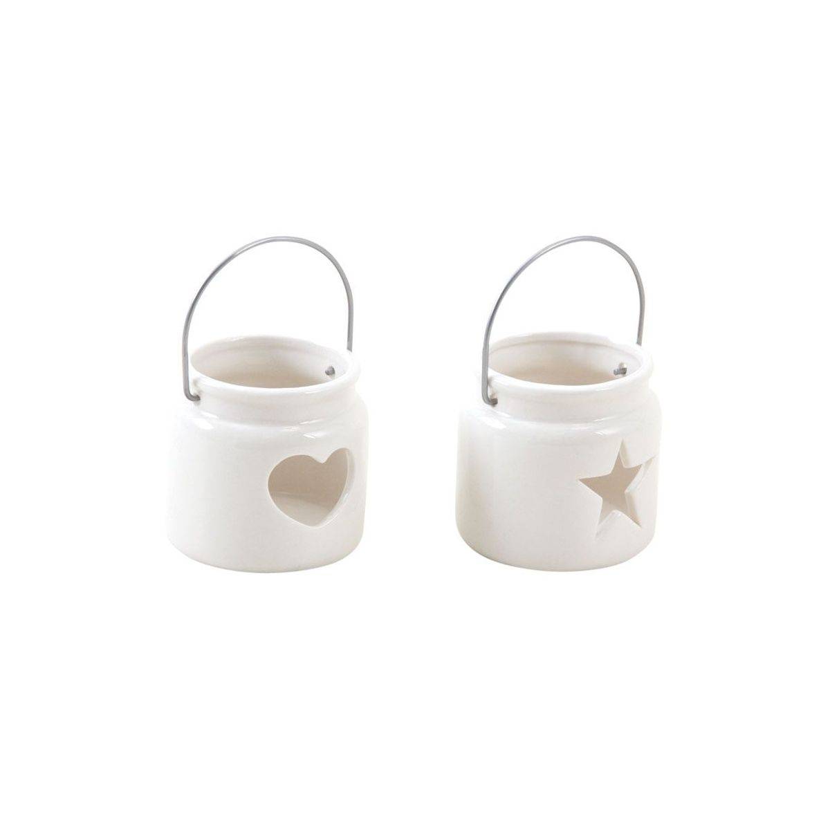 Aubry Gaspard - Photophore en verre teinté Noel (Lot de 2) - Image 1