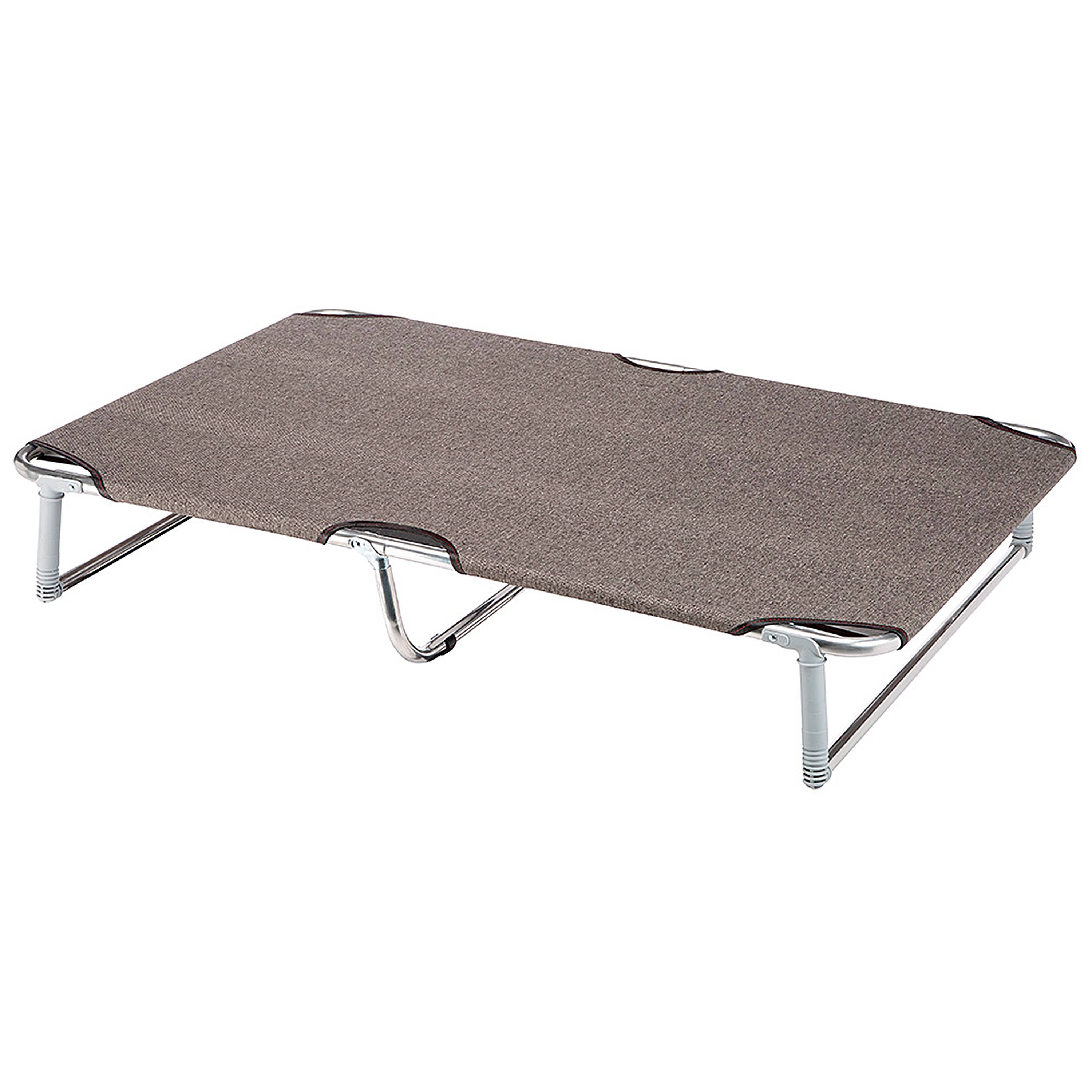 Ferplast - Ferplast Lit pliable pour chiens DREAM 115, avec structure solide en aluminium avec élastiques renforcés, toile en tissu, 119 x 79 x h 18 cm Taupe - Image 1