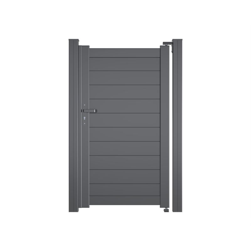 Portillon Aluminium Plein - Largeur 1m - Hauteur 1m60 – Gris anthracite - Prêt à poser - Easy Clôture - Image 2