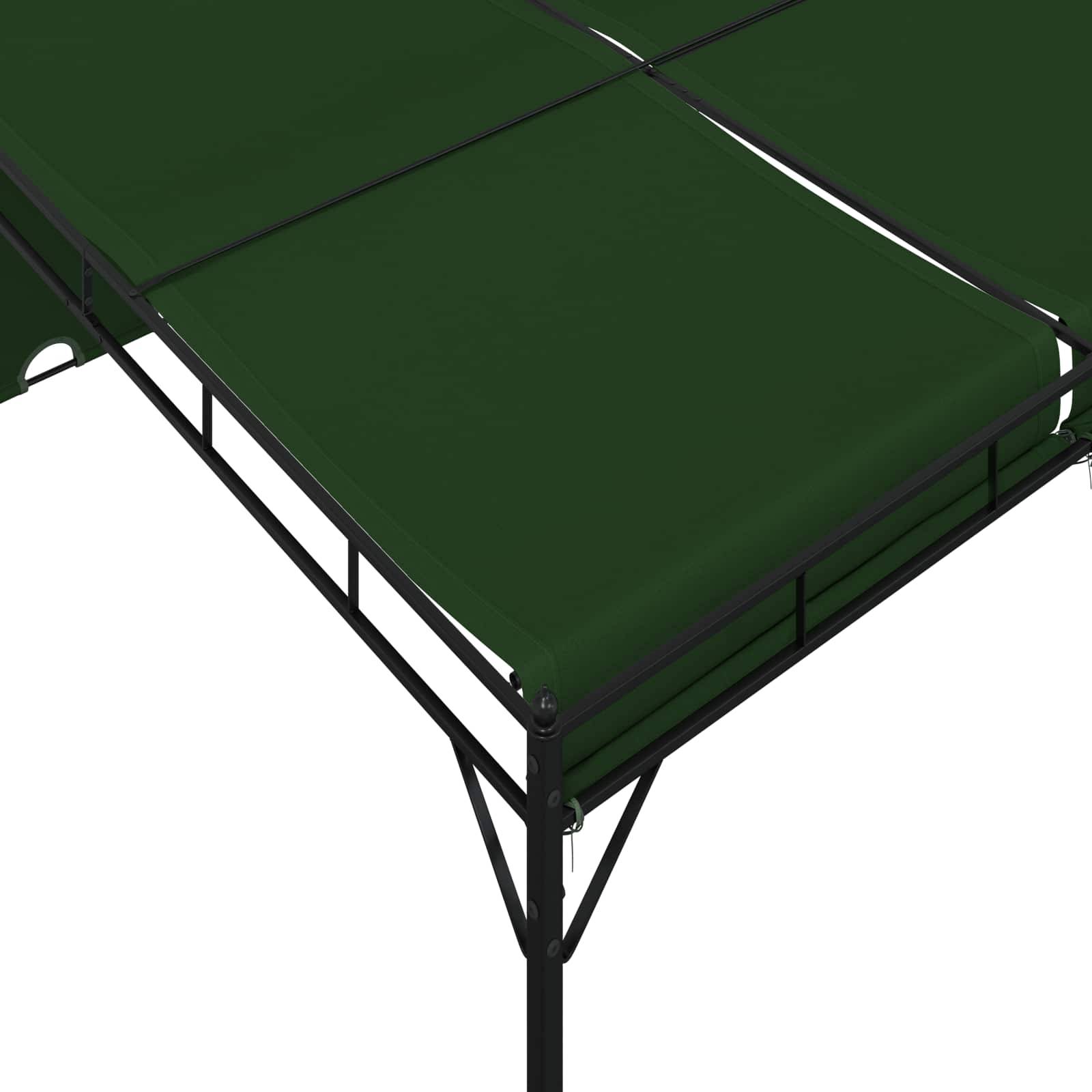 ComfortXL - Pergola Bioclimatique Aluminium Polyester Jardin Toit Lames Rideaux Inclus 4x3m Vert - ComfortXL Outdoor Living - Image 6
