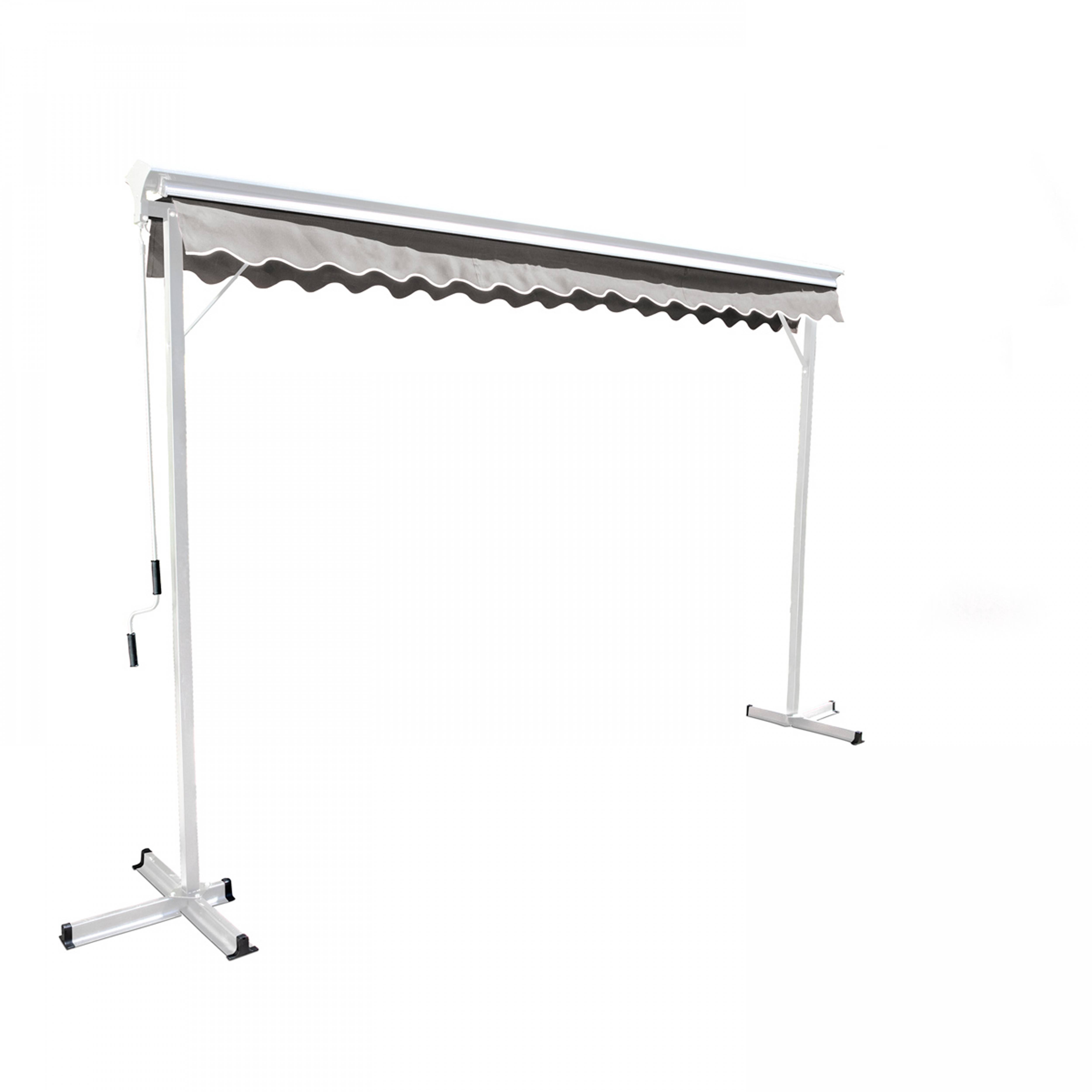 Oviala - Store double pente 3x3m en aluminium écru Trinidad - Oviala - Image 3