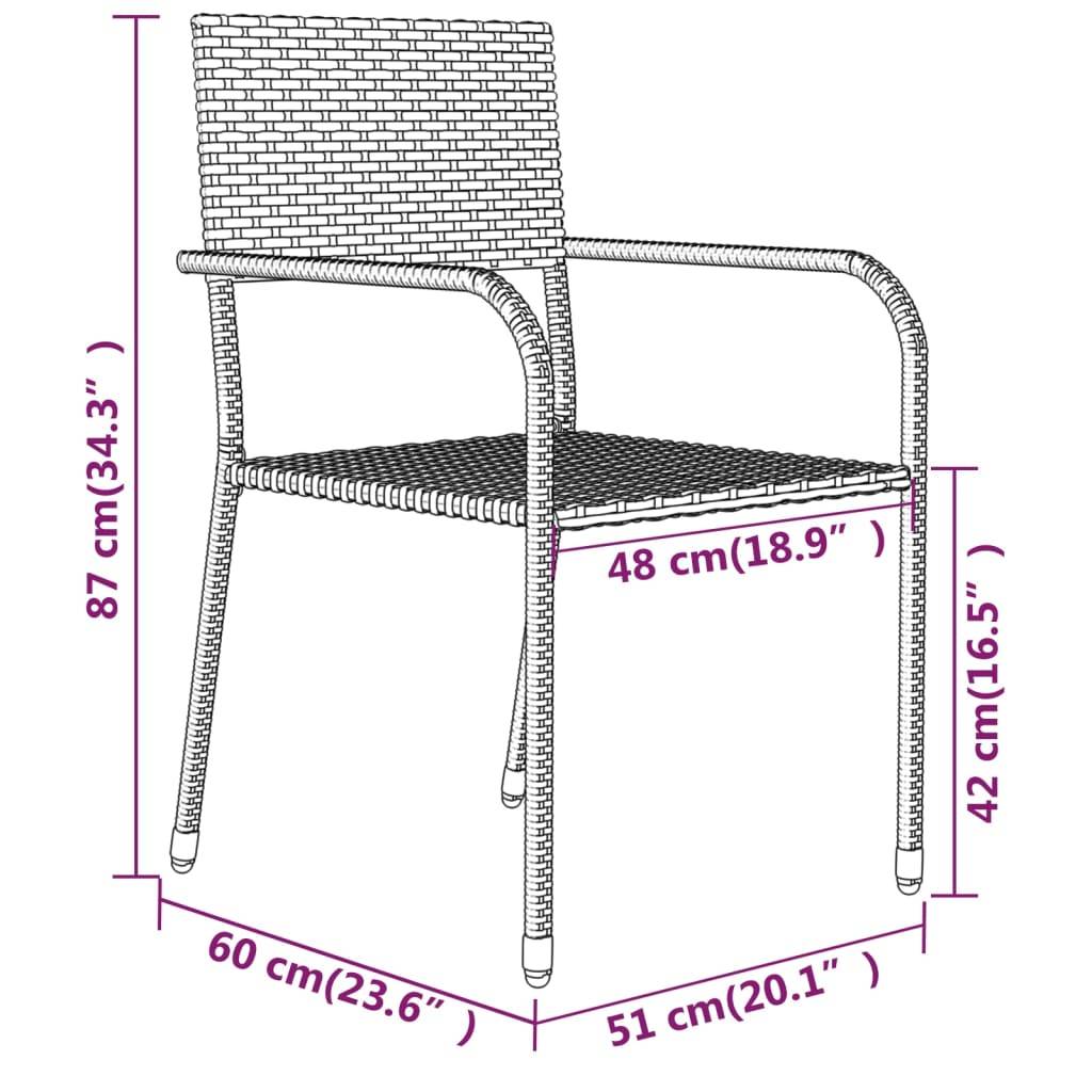 Vidaxl - Ensemble à manger de jardin 3 pcs Gris vidaXL 3099583 - Image 3