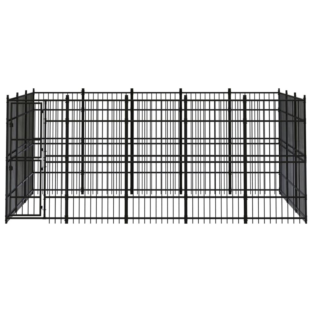 Vidaxl - Chenil d'extérieur pour chiens Acier 13,82 m² vidaXL 3097976 - Image 2