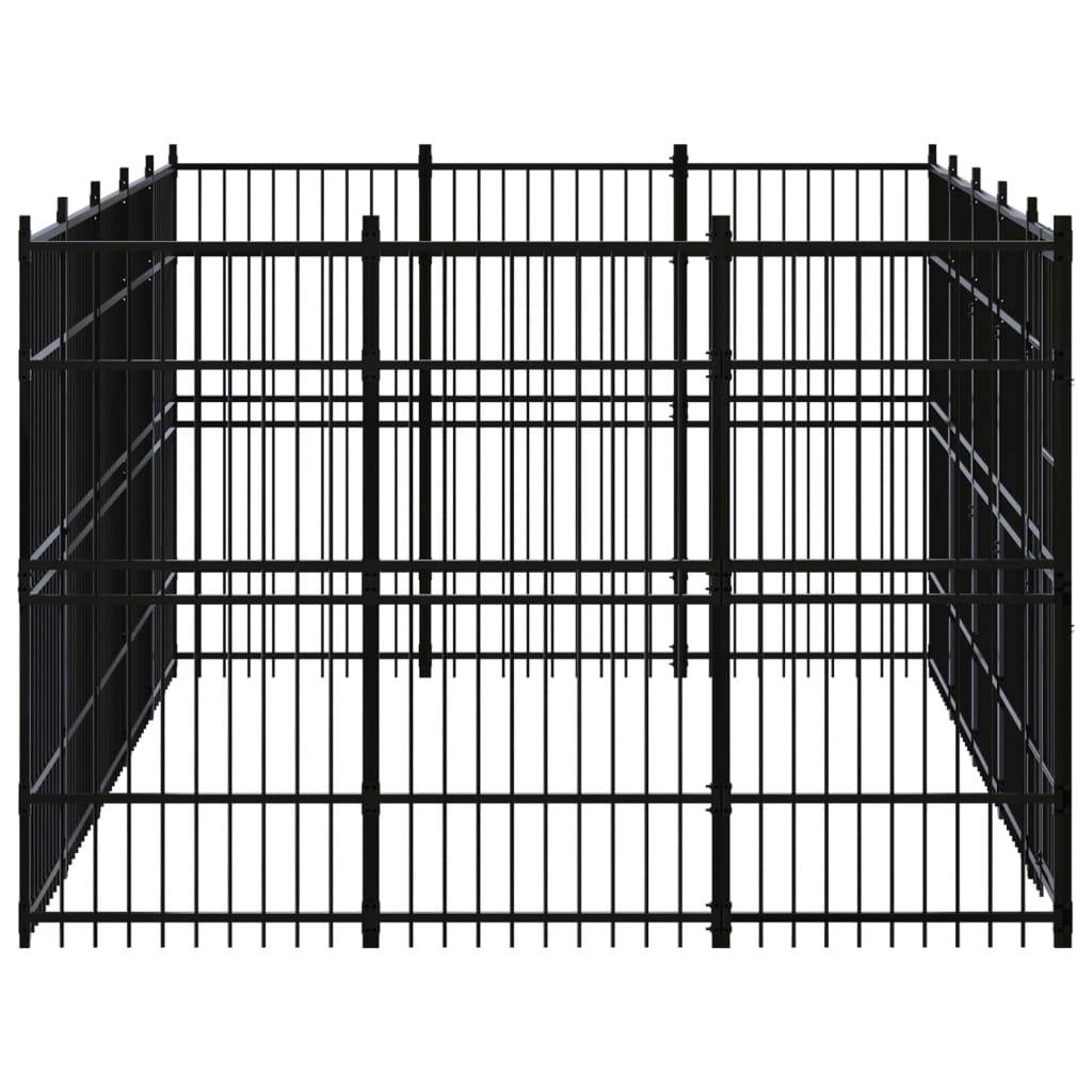Vidaxl - Chenil d'extérieur pour chiens Acier 13,82 m² vidaXL 3097976 - Image 4