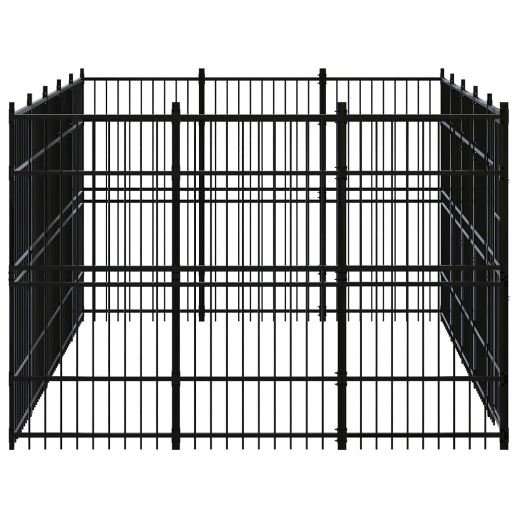 Vidaxl - Chenil d'extérieur pour chiens Acier 13,82 m² vidaXL 3097976 - Image 3