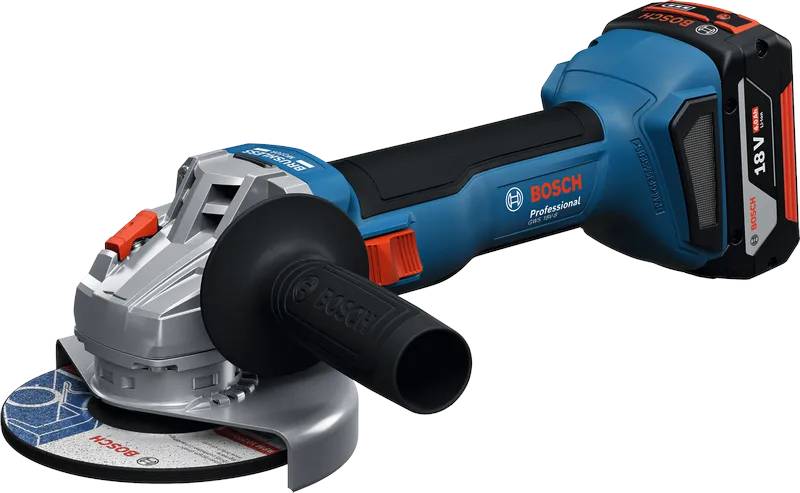 Bosch - Meuleuse d'angle 18V GWS 18V-8 Professional 125mm + 2 batteries 5Ah + chargeur rapide + coffret L-BOXX - BOSCH - 06019N9003 - Image 2