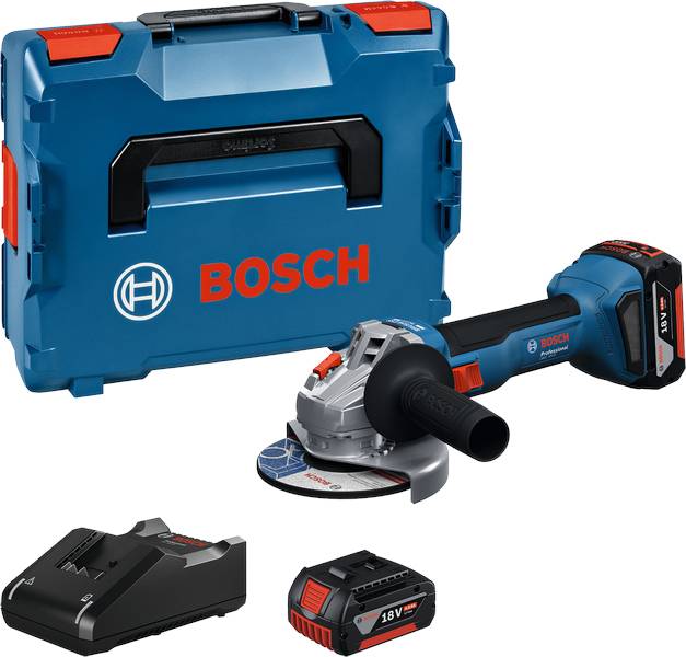 Bosch - Meuleuse d'angle 18V GWS 18V-8 Professional 125mm + 2 batteries 5Ah + chargeur rapide + coffret L-BOXX - BOSCH - 06019N9003 - Image 1