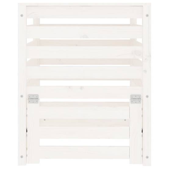 Composteur de jardin bois de pin massif 310L recyclage déchets organique Blanc – ComfortXL Outdoor Living - Image 5