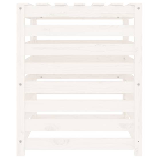 Composteur de jardin bois de pin massif 310L recyclage déchets organique Blanc – ComfortXL Outdoor Living - Image 7