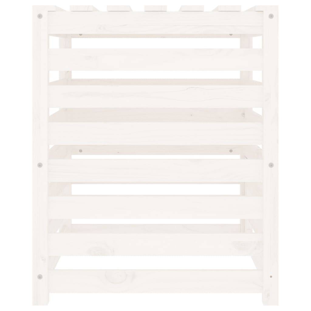 Composteur de jardin bois de pin massif 310L recyclage déchets organique Blanc – ComfortXL Outdoor Living - Image 7