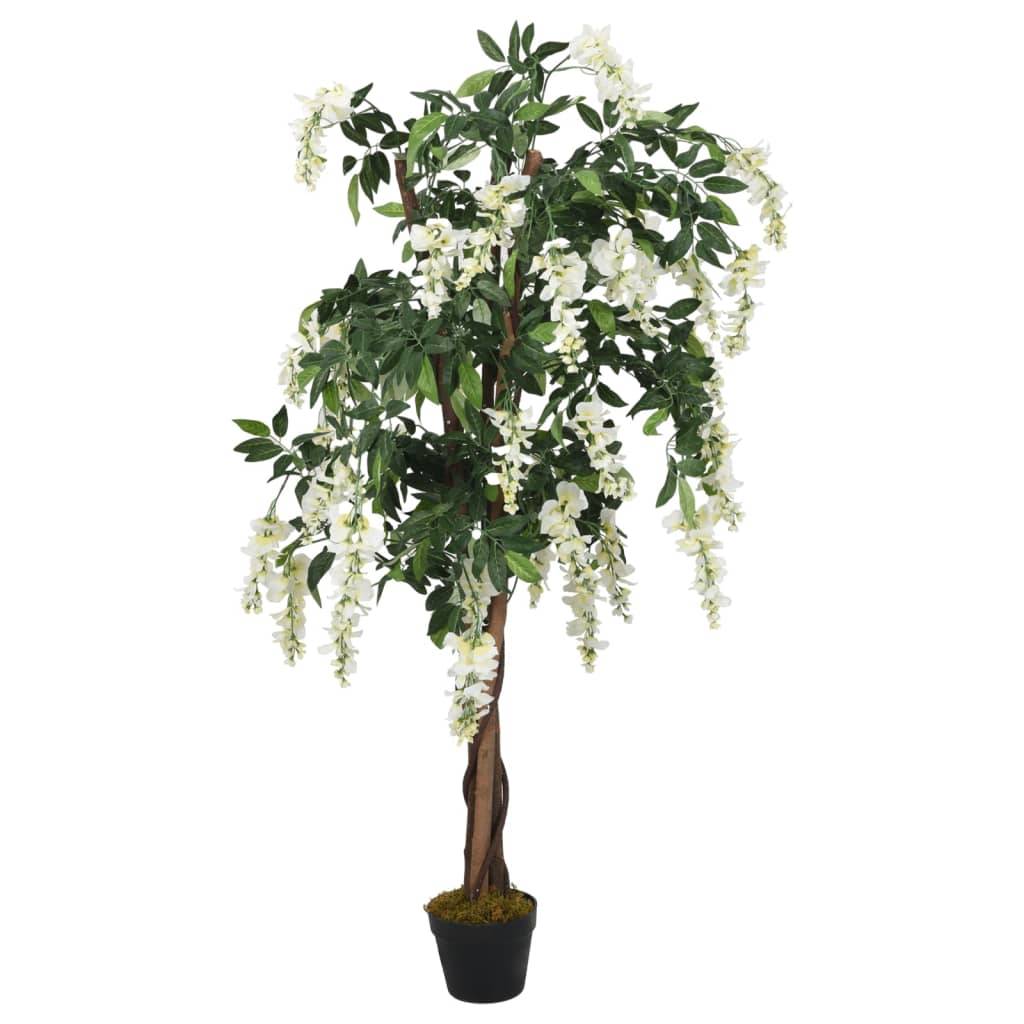 Glycine artificielle bois vert et blanc 80 cm - PANGIVO - Image 2