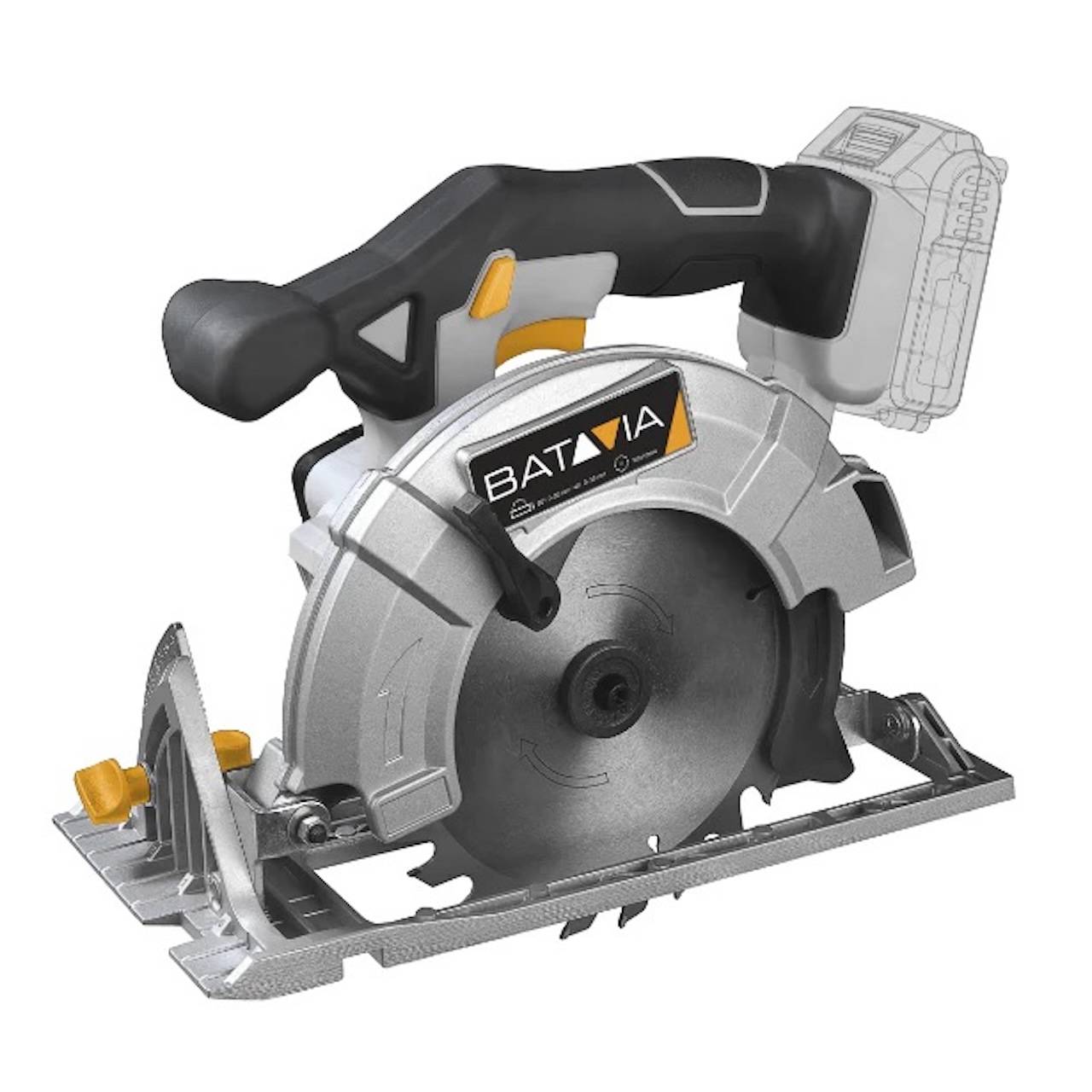 Scie circulaire sans fil 18V 165 mm - Maxxpack - coupe biaise 45° - profondeur réglable