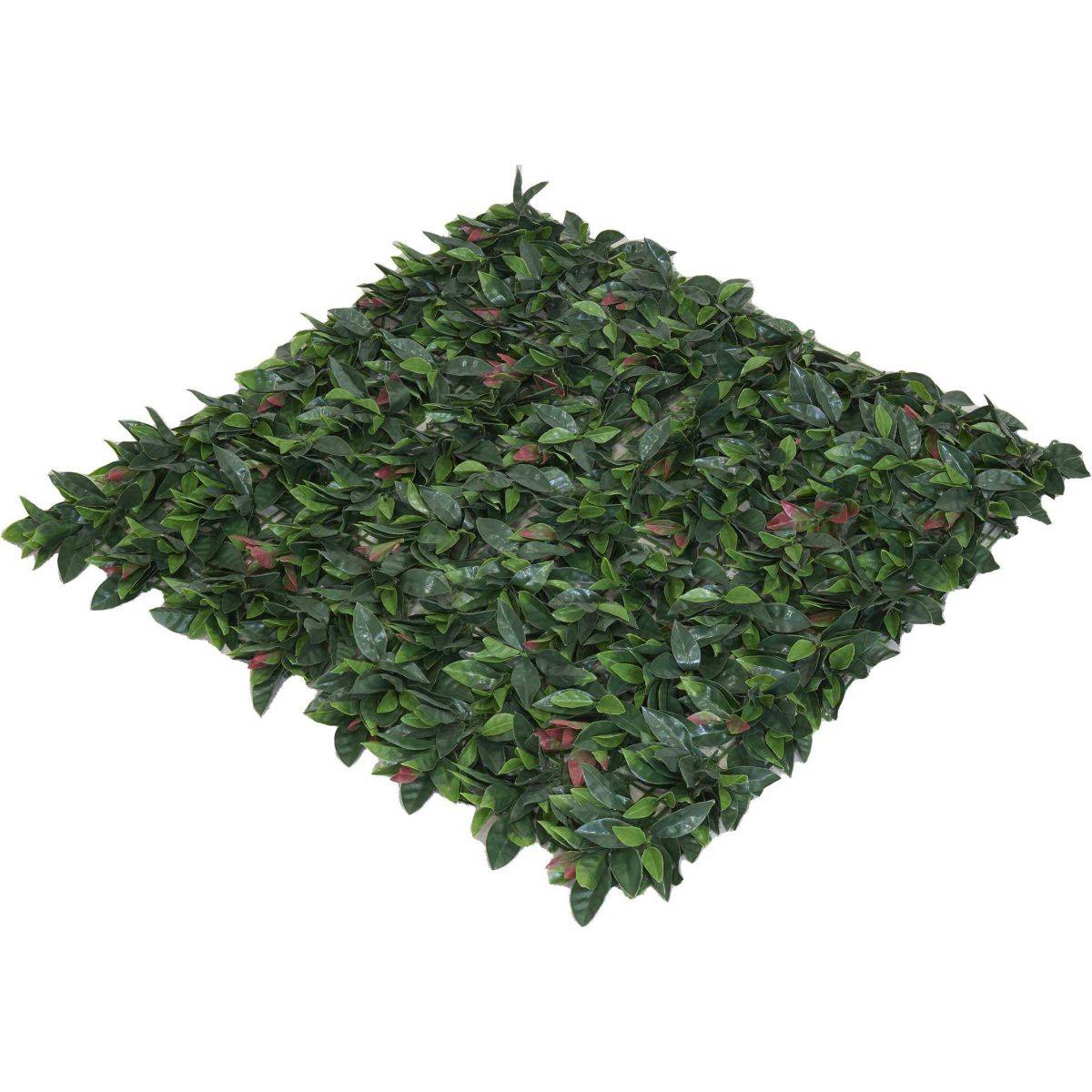 Sodipa - Feuillage artificiel 1 m x 1 m Photinia - Image 1