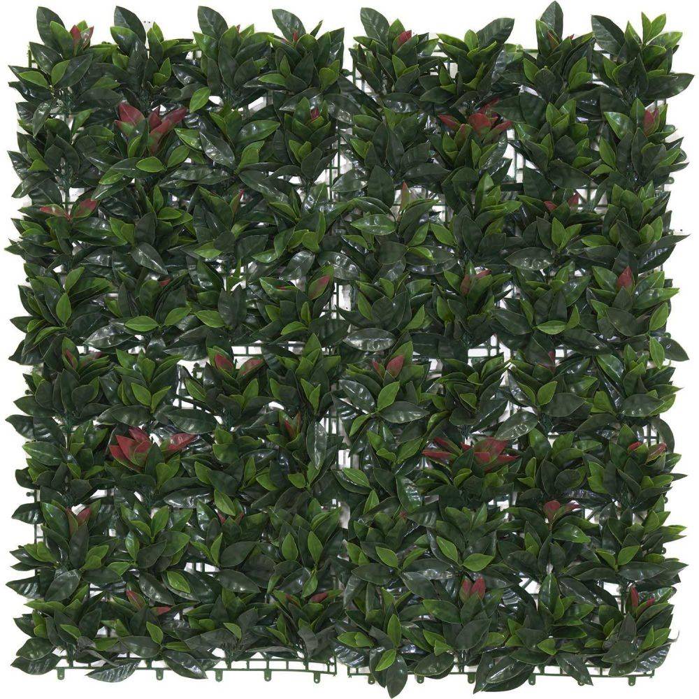 Sodipa - Feuillage artificiel 1 m x 1 m Photinia - Image 3