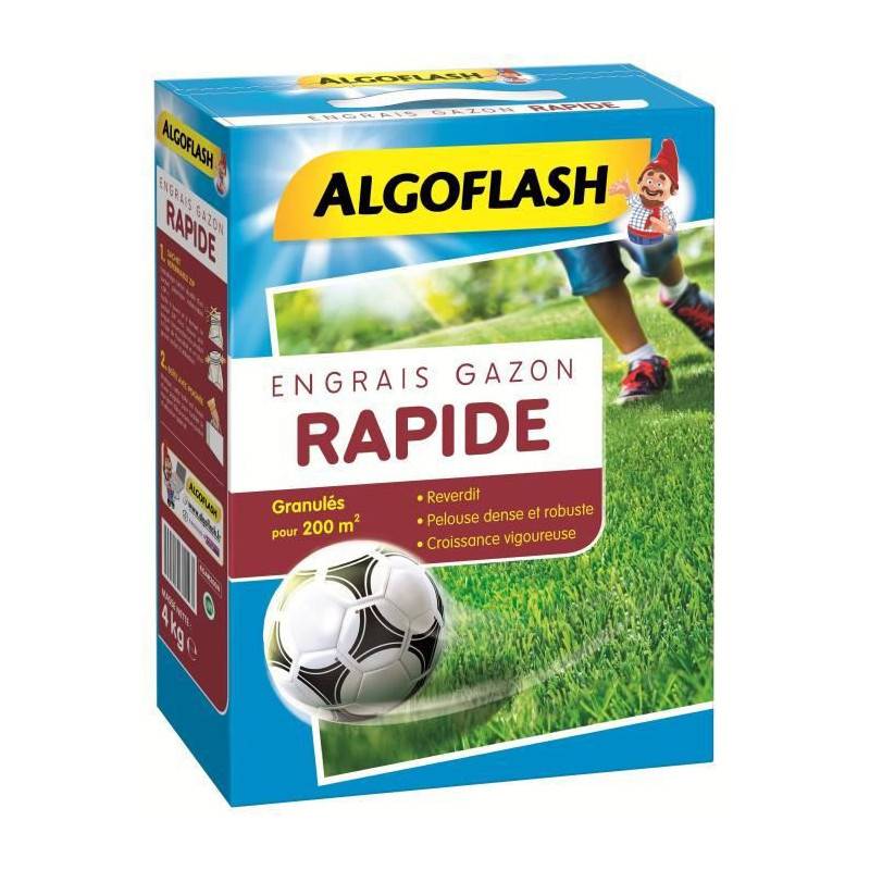 Algoflash - Algoflash Engrais Gazon Action Rapide - 4kg - Image 1