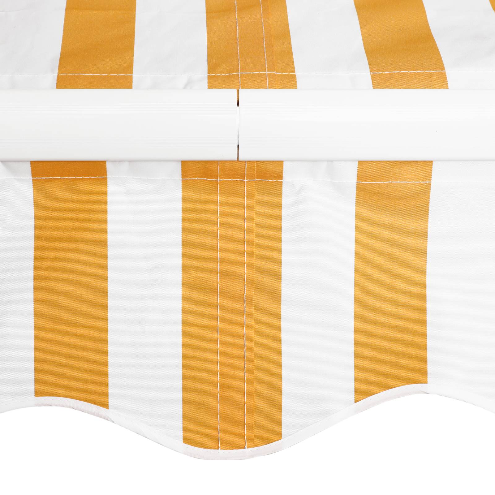 Store mural avec bras articulé et manivelle, structure robuste en aluminium et toile en polyester, 295 x 245 cm, orange - Image 10