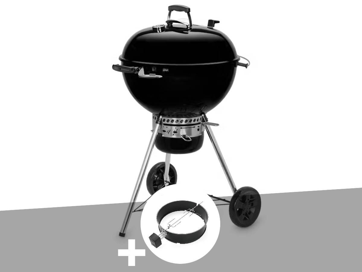 Weber - Barbecue charbon Master-Touch GBS 57 cm E-5750 Noir + Rôtissoire - Weber - Image 1