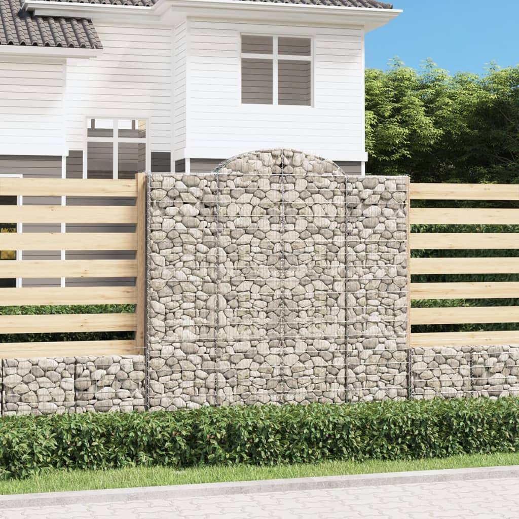 Vidaxl - Panier de gabions arqué 200x50x200/220 cm Fer galvanisé vidaXL 153500 - Image 1