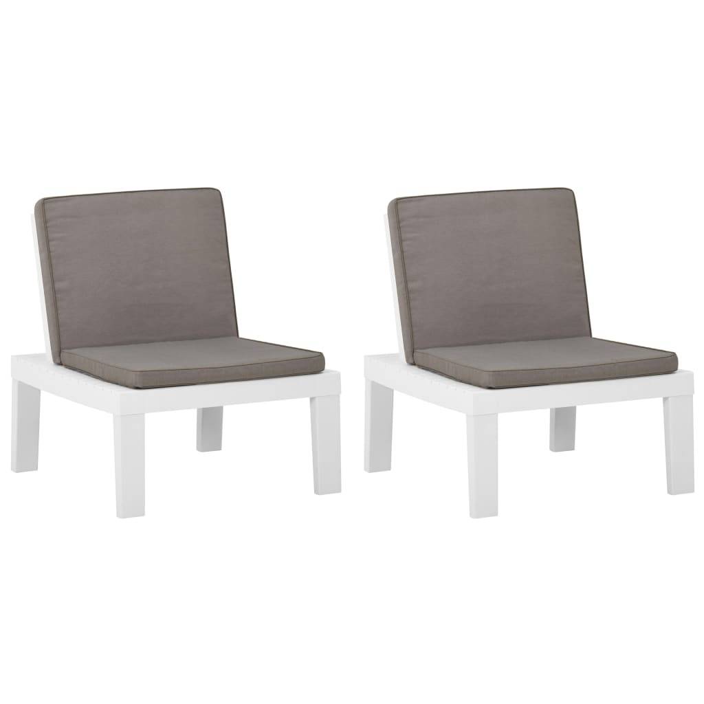 Prolenta Premium - Chaises de jardin plastique blanc 65 x 65 x 70 cm - Prolenta premium p380.1 - Image 1