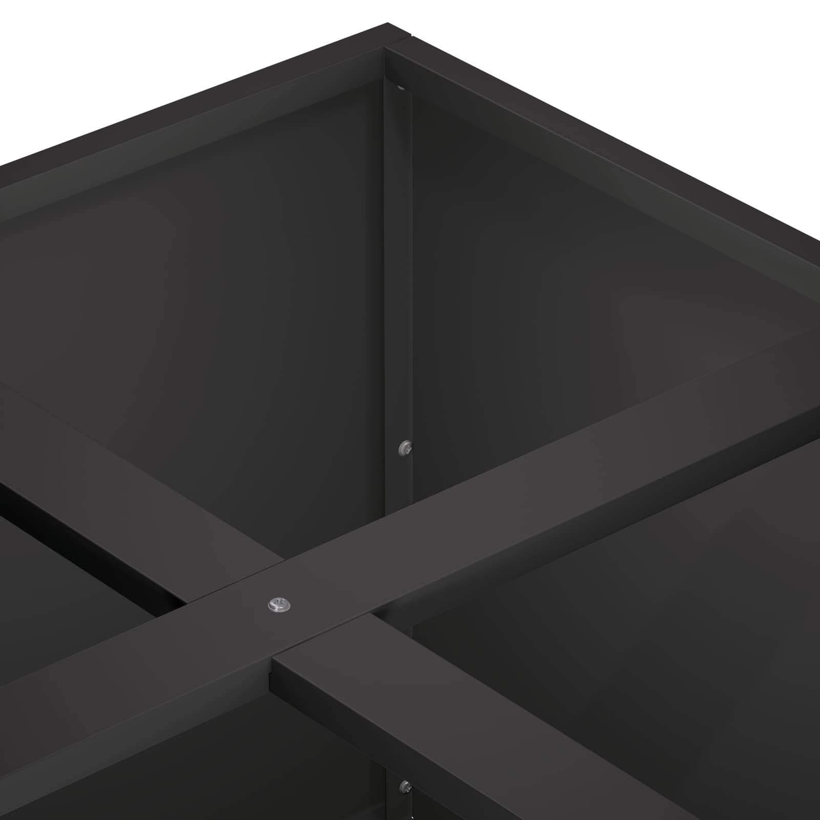 Vidaxl - Cache-pot de jardin Noir 100 x 100 x 20 cm Acier laminé à froid vidaXL 8005736 - Image 6