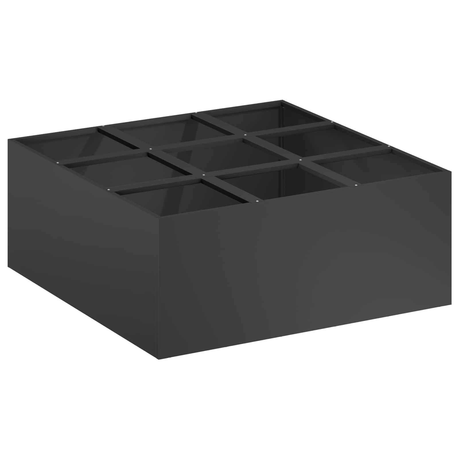 Vidaxl - Cache-pot de jardin Noir 100 x 100 x 20 cm Acier laminé à froid vidaXL 8005736 - Image 2