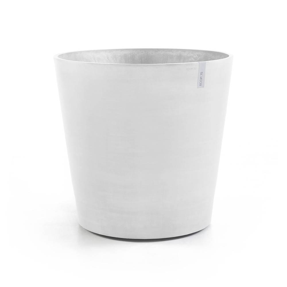 Ecopots - Pot Amsterdam à roulette 80 Pure White ECOPOTS - Image 1