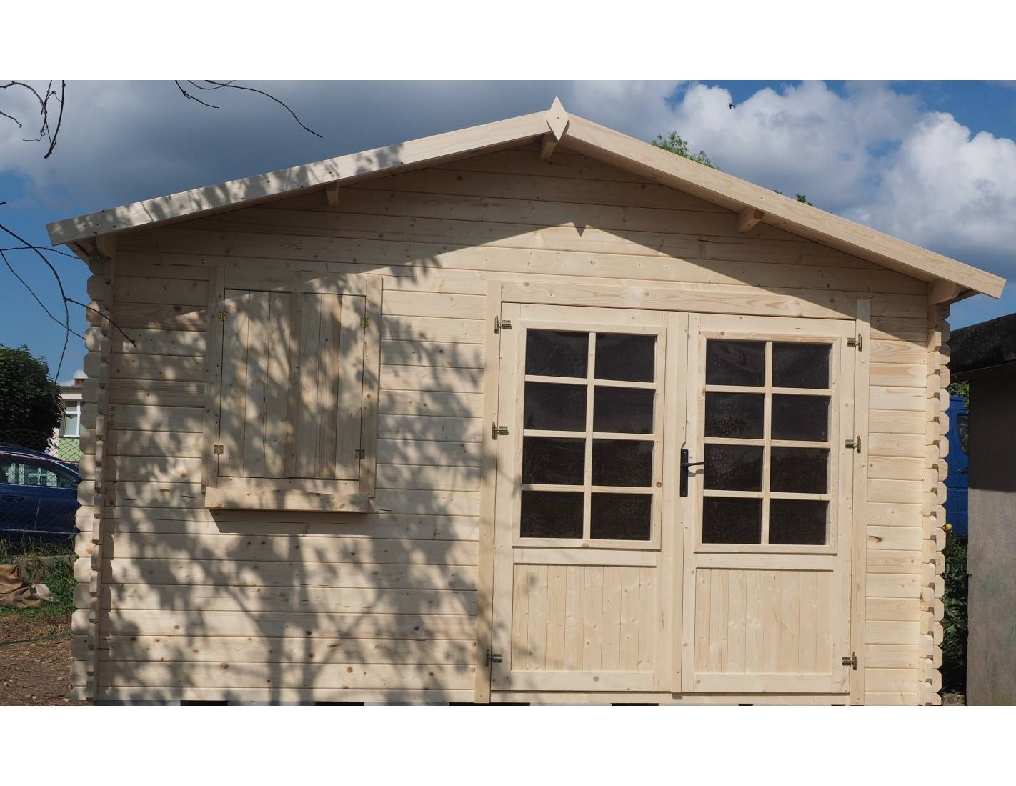 Altanka - Abri de jardin en bois - 12m2 - 4x3m - Ep. 28mm - Couleur: naturel - DOM124 - ALTANKA - Image 7