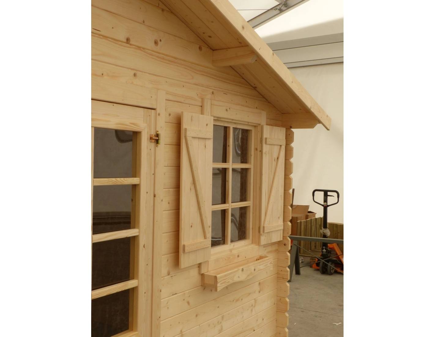 Altanka - Abri de jardin en bois - 12m2 - 4x3m - Ep. 28mm - Couleur: naturel - DOM124 - ALTANKA - Image 6