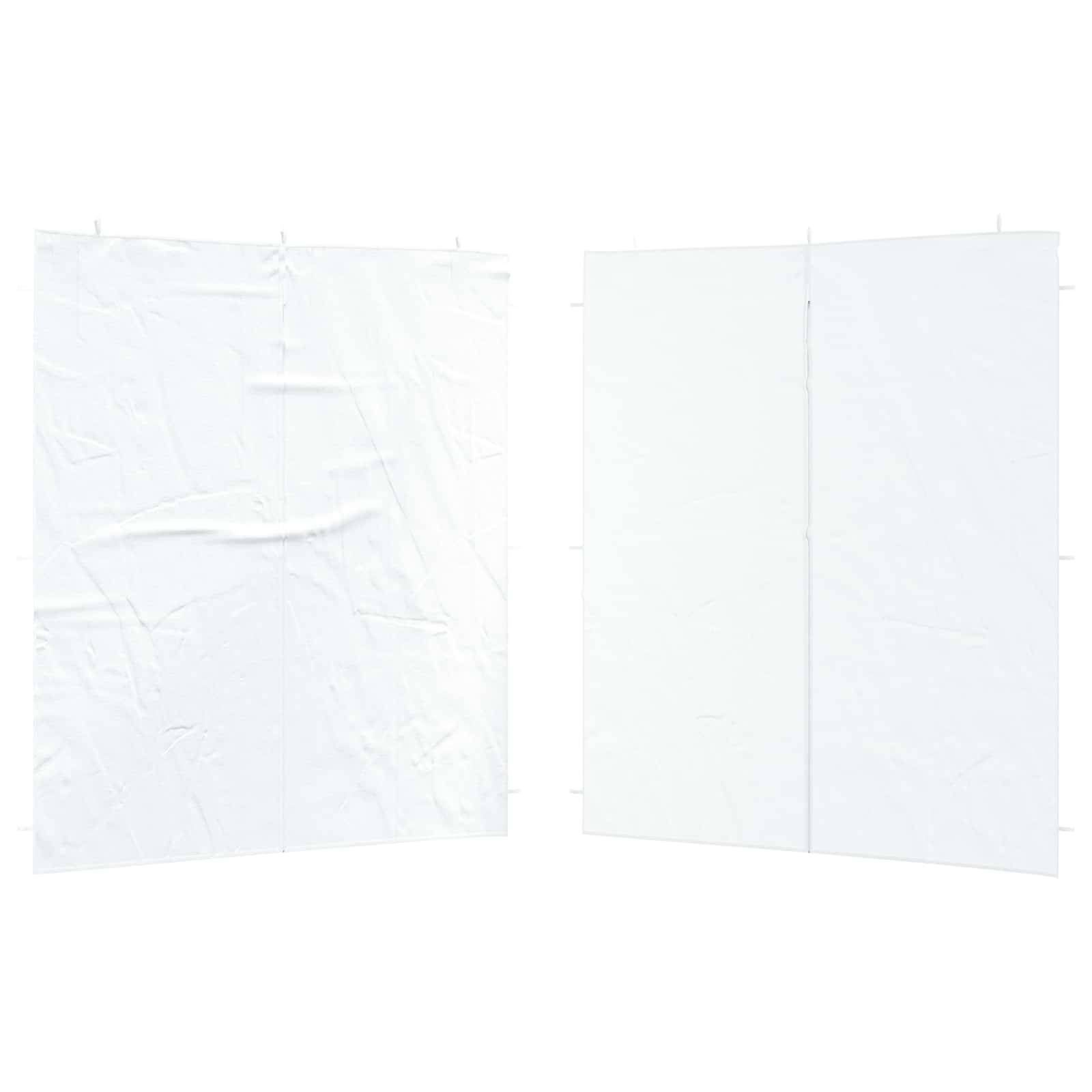 Mur de tente de fête PE et acier blanc 200 x 195 cm - PANGIVO - Image 2