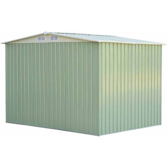 Abri de Jardin avec Porte Coulissante Toit Galvanisé abri de Stockage Vert 205x257x 175,5cm - Image 2