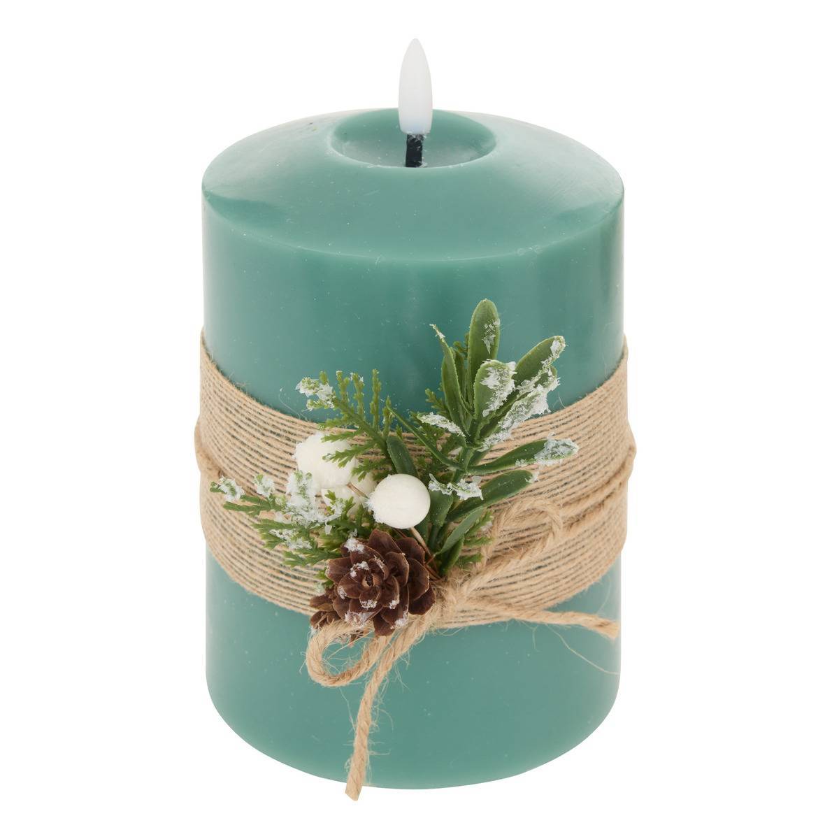 Feeric Christmas - Bougie LED Lupa vert H. 15 cm - Feeric Lights & Christmas - Image 1