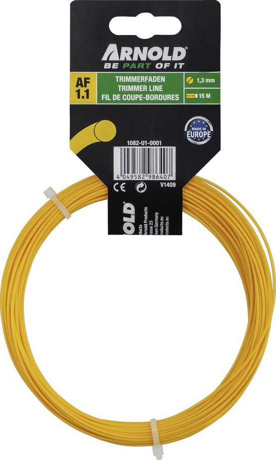 Arnold - Fil de coupe-bordure rond en nylon 1,3 mm × 15 m Arnold