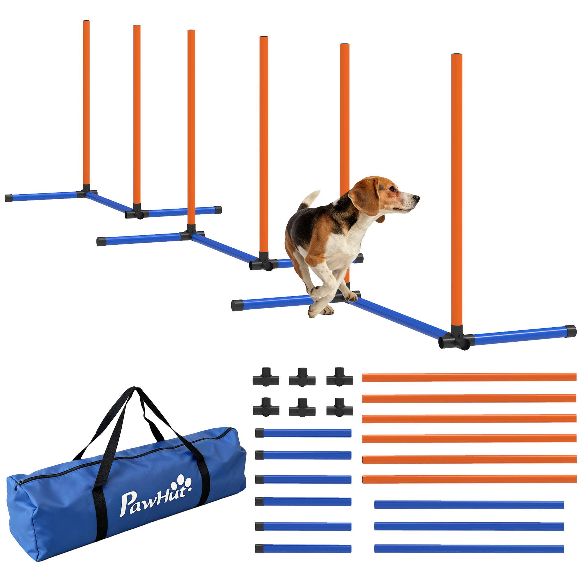 ComfortXL - Kit slalom agilité chien en PE orange 3 pièces avec sac intérieur extérieur - ComfortXL Outdoor Living - Image 1