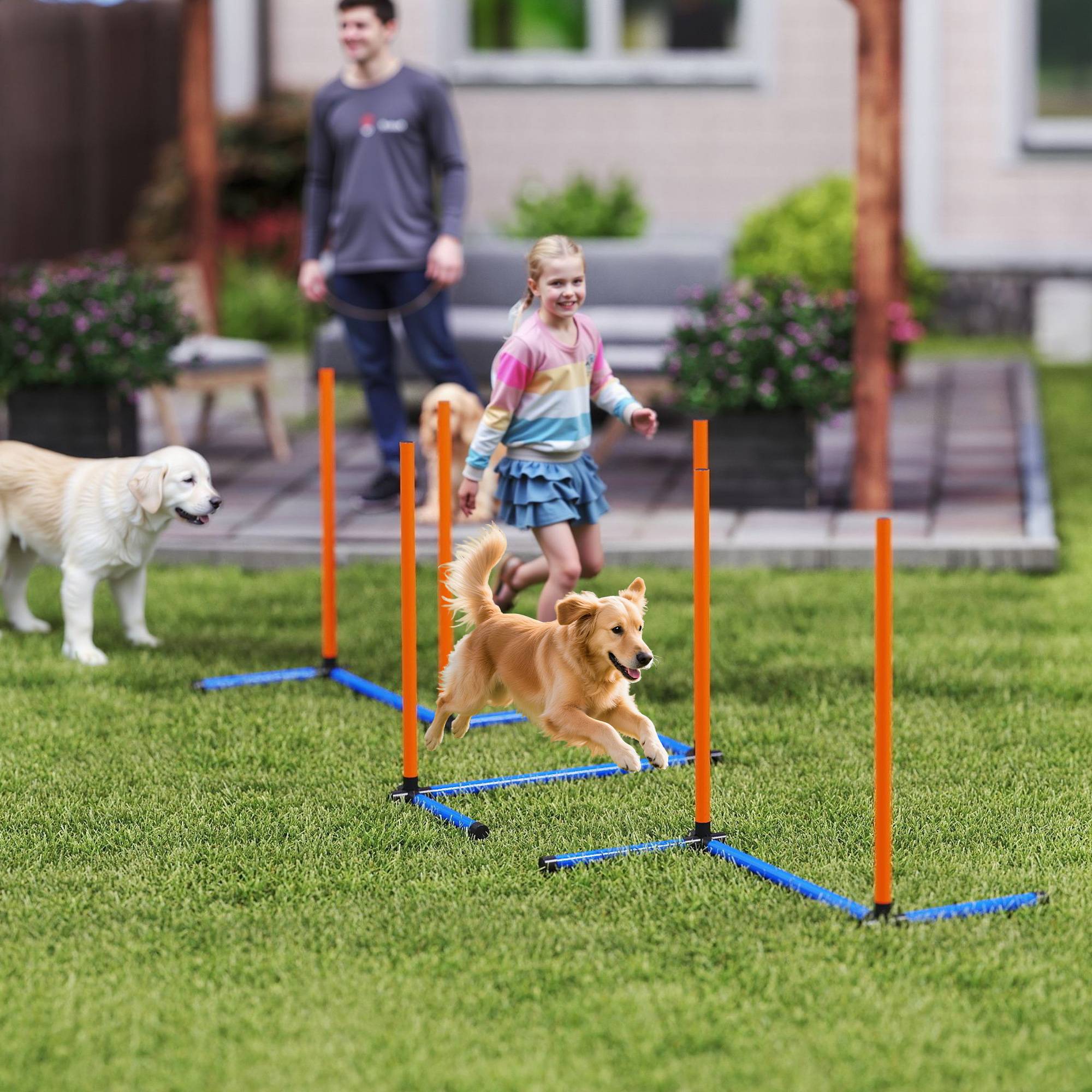 ComfortXL - Kit slalom agilité chien en PE orange 3 pièces avec sac intérieur extérieur - ComfortXL Outdoor Living - Image 3