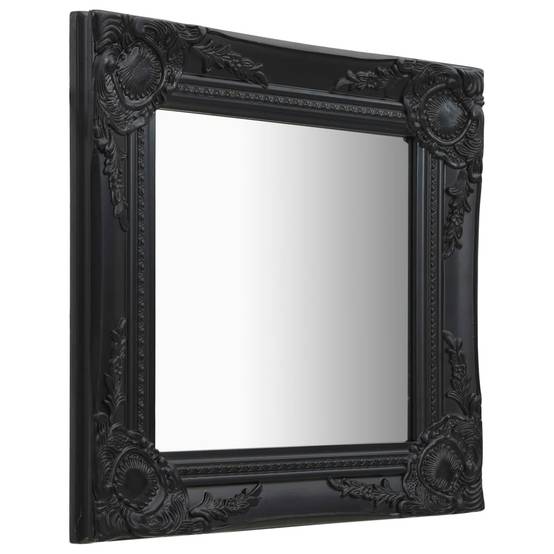 Miroir mural style baroque 40x40 cm noir Maison Chic - Image 1