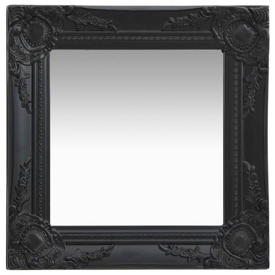 Miroir mural style baroque 40x40 cm noir Maison Chic - Image 2