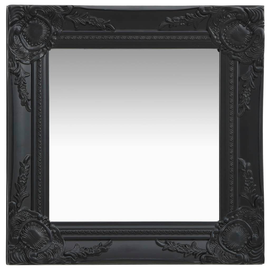 Miroir mural style baroque 40x40 cm noir Maison Chic - Image 2
