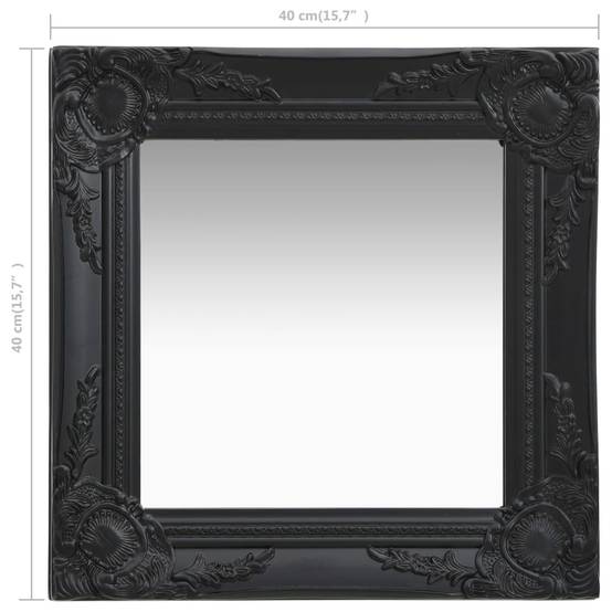 Miroir mural style baroque 40x40 cm noir Maison Chic - Image 5