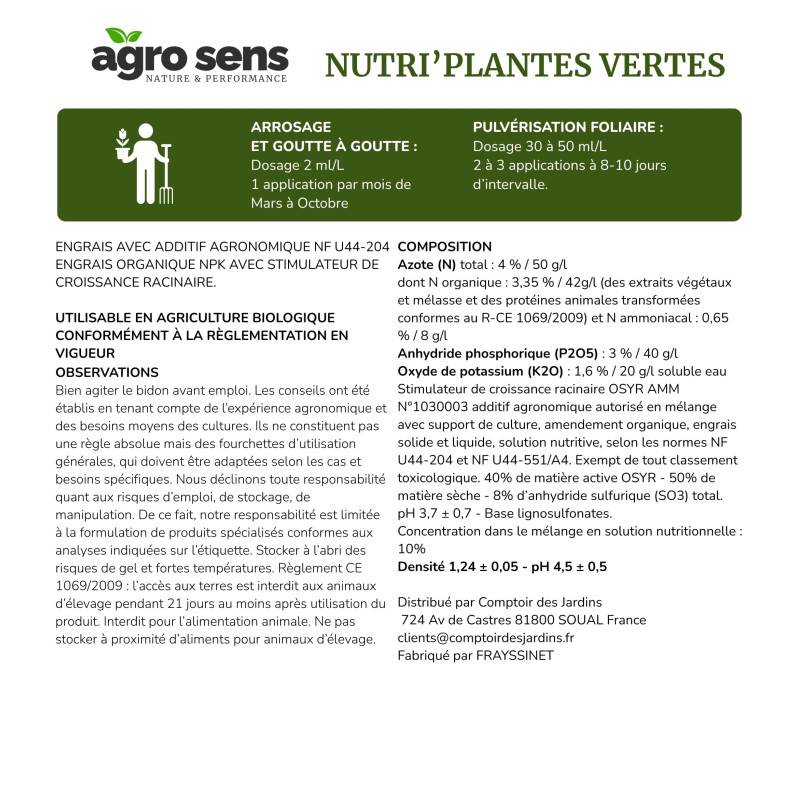 Nutri Plantes Vertes - Engrais liquide pour plantes vertes - 500 ml (250 litres de préparation) - Image 5