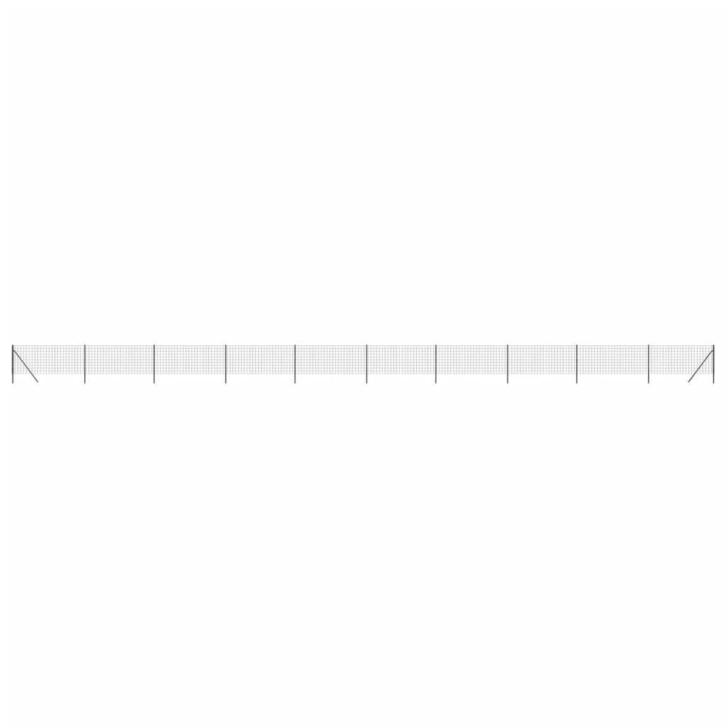 ComfortXL - Grillage Souple Acier Jardin Kit Complet Clôture Maille Carrée Anthracite 0,8x25m - ComfortXL Outdoor Living - Image 2