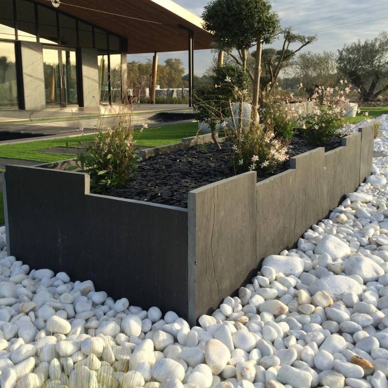 Pas japonais palis ardoise 100 x 50 x 3 cm - Noir (Lot de 1) - Jardinex - Image 2
