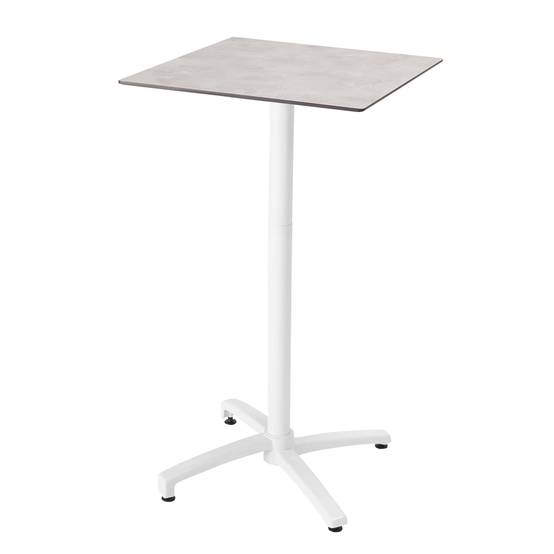 Oviala - Table haute de terrasse 60 x 60 cm inclinable stratifié béton gris Opéra - Oviala - Image 1