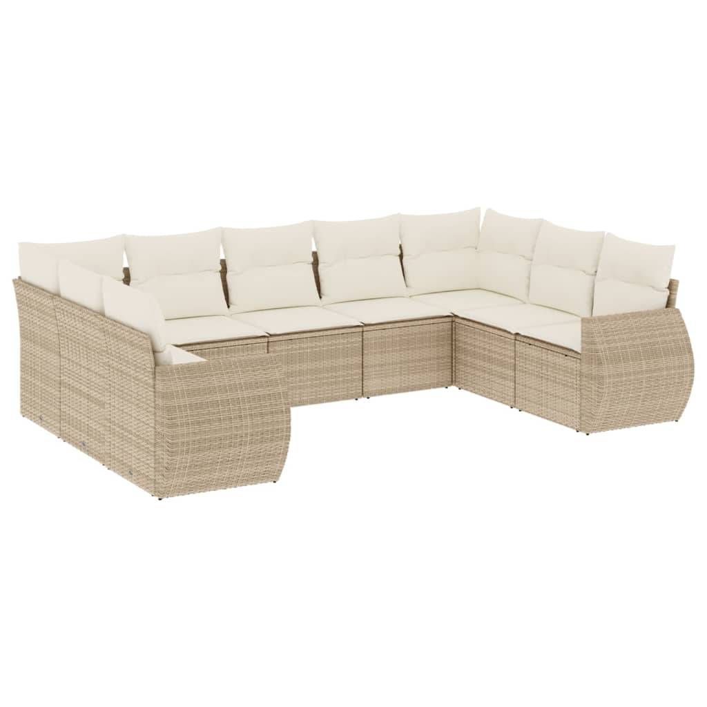 ComfortXL - Salon de Jardin Bas 9 Places en Poly Rotin Beige Ensemble Modulable pour Extérieur 9 Pièces – ComfortXL Outdoor Living - Image 2