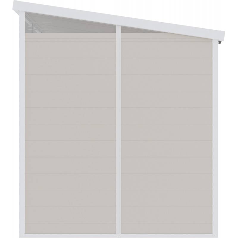 Abri de jardin résine 3,24m² beige toit plat avec plancher et double porte Jôbu - Image 7