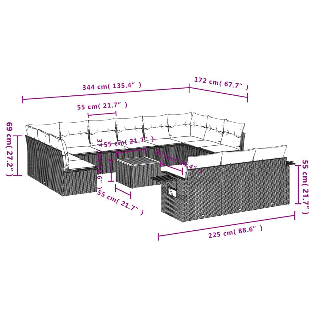 ComfortXL - Salon de Jardin Bas 13 Places en Résine Tressée Modulable avec Coussins Épais pour Terrasse et Jardin Gris – ComfortXL Outdoor Living - Image 9