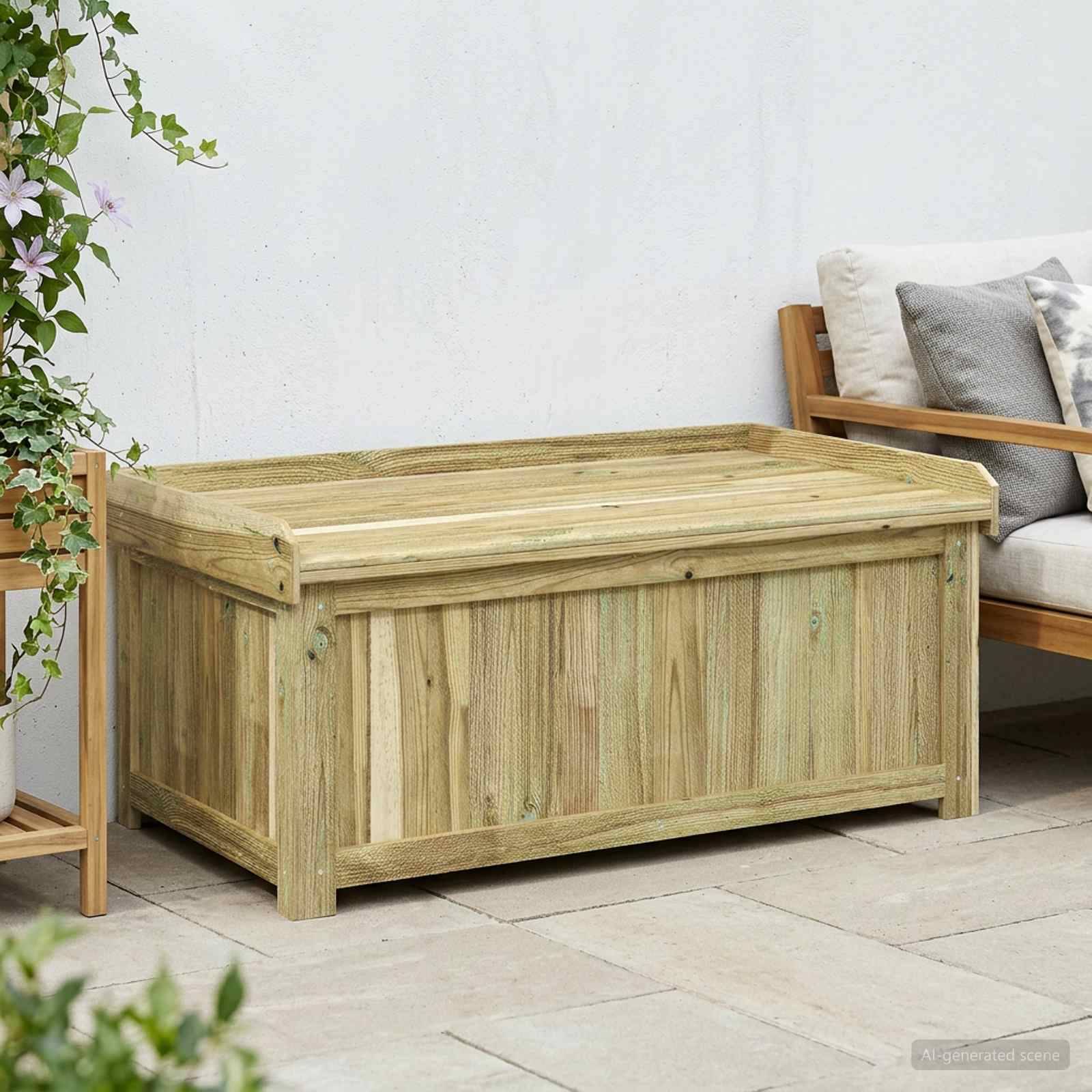 Vidaxl - Coffre à coussins d'extérieur Bois de pin imprégné vidaXL 42042675 - Image 1