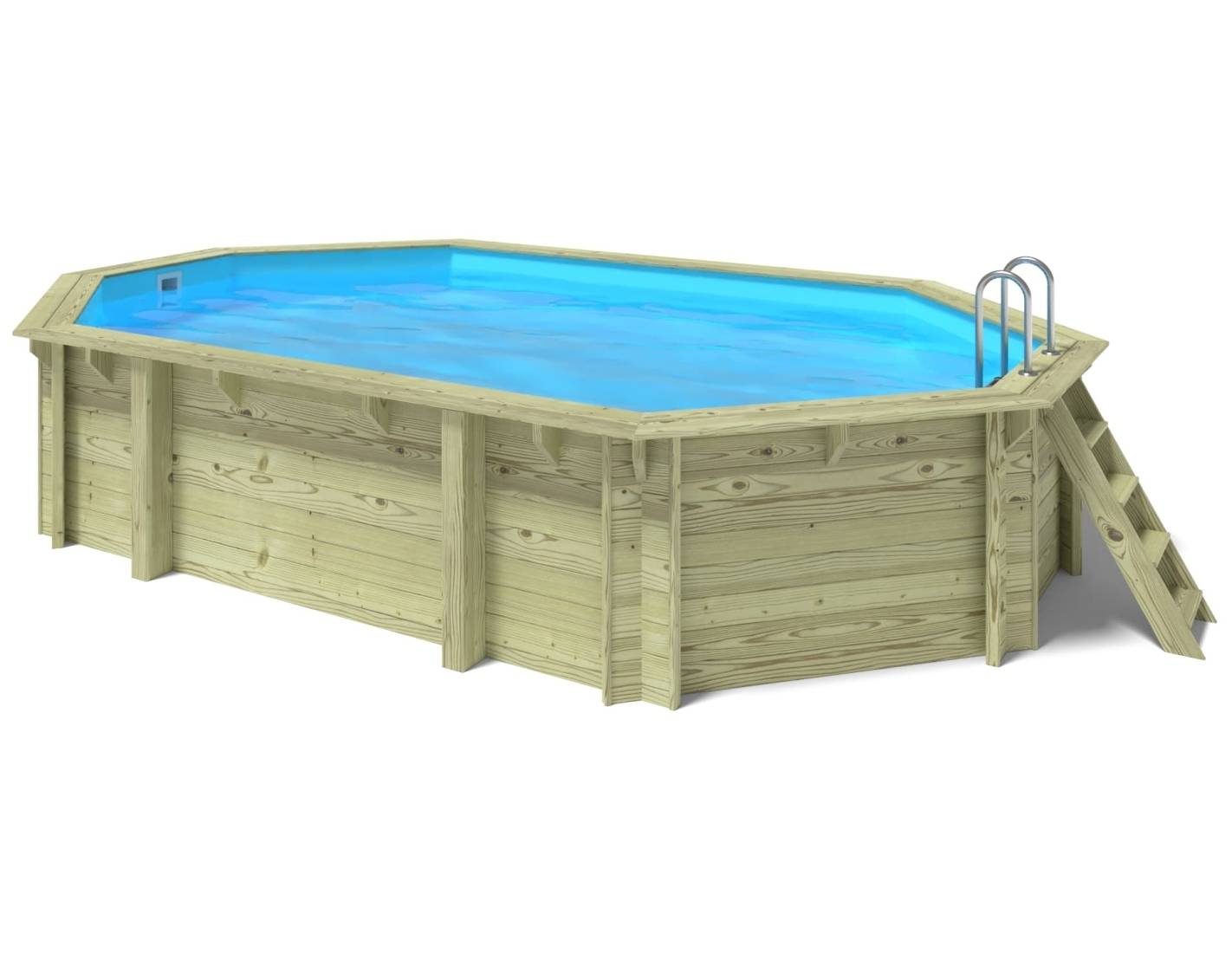 Altanka - Piscine en bois 6.57x4.07 - H.1.2 m fixations à sceller - BAS748OSPI+SZA - Image 3
