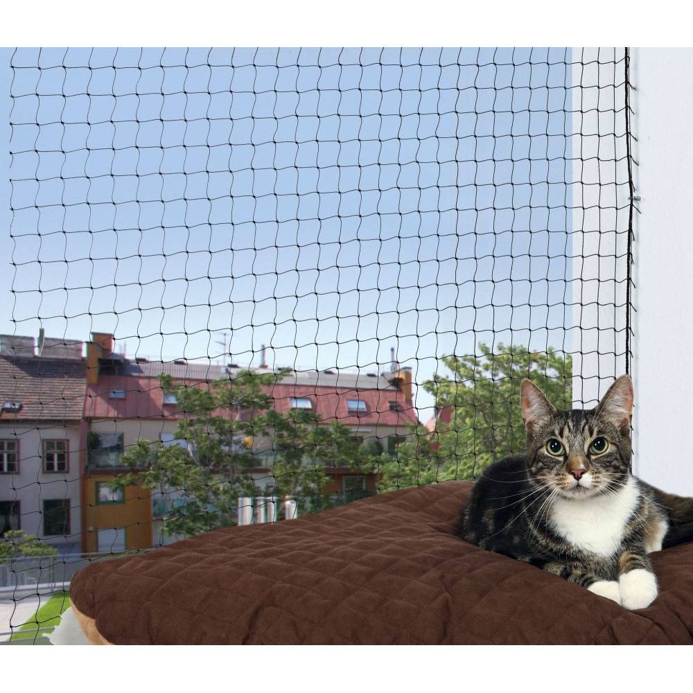 Animallparadise - Filet de protection 2 x 1,5 m, noir pour chat