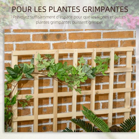 Carré potager bois naturel 95 x 95 x 110 cm - PANGIVO - Image 6
